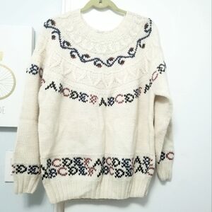 Braemar Handknit Wool Sweater Size M